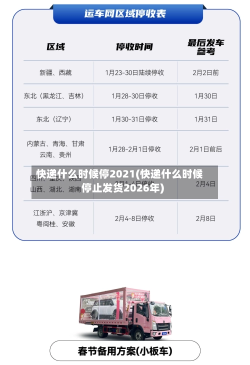 快递什么时候停2021(快递什么时候停止发货2026年)