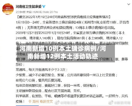 河南新增10例本土确诊病例/河南新增12例本土活动轨迹