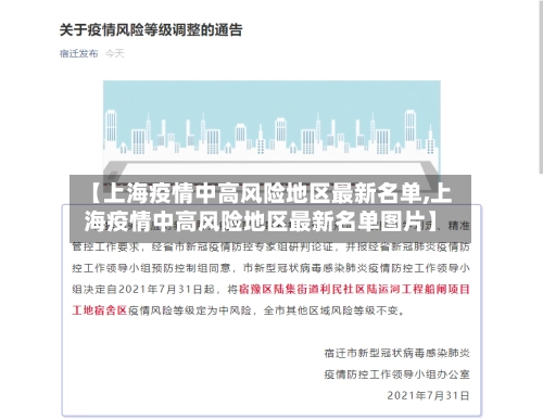 【上海疫情中高风险地区最新名单,上海疫情中高风险地区最新名单图片】-第2张图片