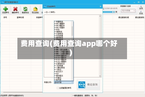 费用查询(费用查询app哪个好)