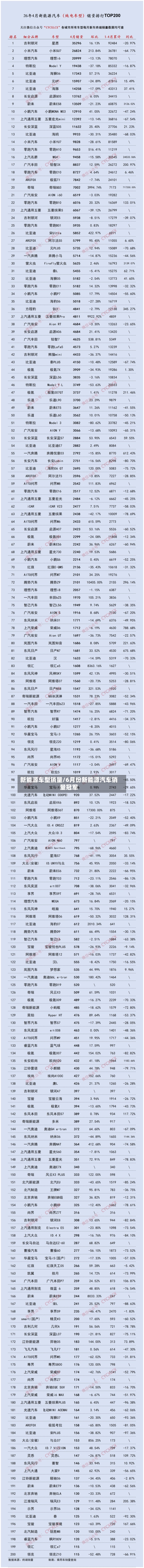新能源车型销量/6月份新能源汽车销量冠军-第2张图片