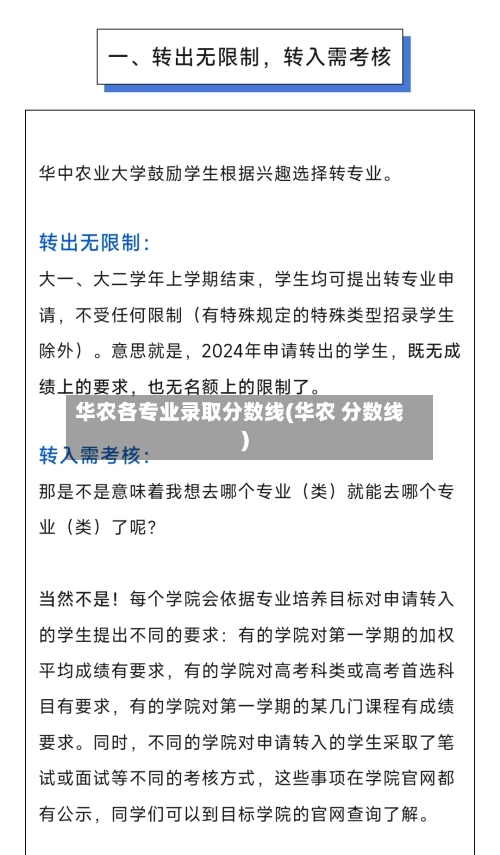 华农各专业录取分数线(华农 分数线)