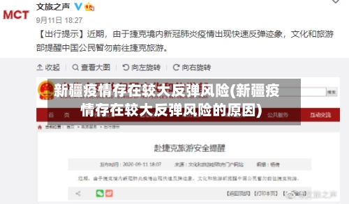 新疆疫情存在较大反弹风险(新疆疫情存在较大反弹风险的原因)