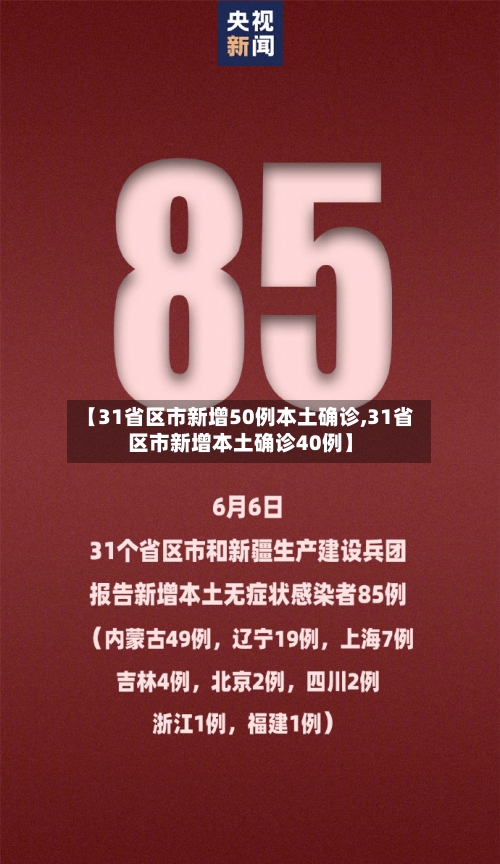 【31省区市新增50例本土确诊,31省区市新增本土确诊40例】-第3张图片