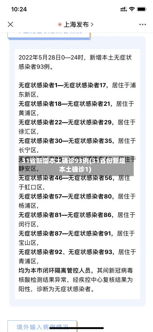 31省新增本土确诊93例(31省份新增本土确诊1)