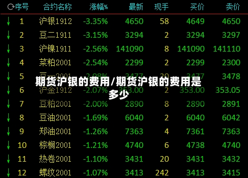 期货沪银的费用/期货沪银的费用是多少