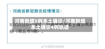 河南新增5例本土确诊/河南新增本土确诊4例轨迹