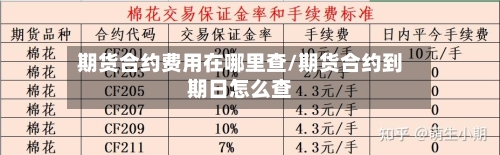 期货合约费用在哪里查/期货合约到期日怎么查