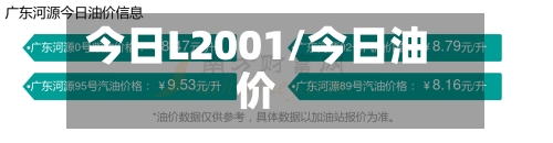 今日L2001/今日油价