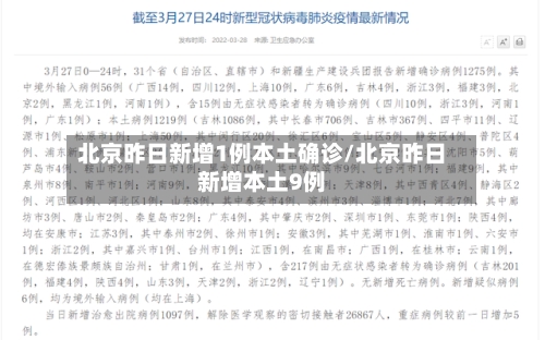 北京昨日新增1例本土确诊/北京昨日新增本土9例-第2张图片