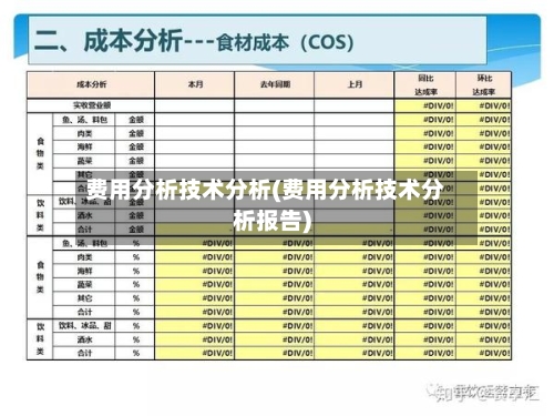 费用分析技术分析(费用分析技术分析报告)