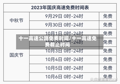 十一高速公路免费时间/十一高速免费截止时间-第2张图片
