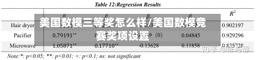 美国数模三等奖怎么样/美国数模竞赛奖项设置-第2张图片