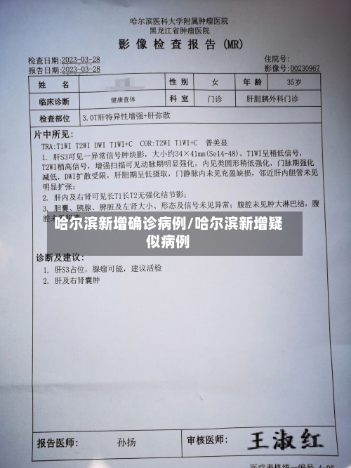 哈尔滨新增确诊病例/哈尔滨新增疑似病例